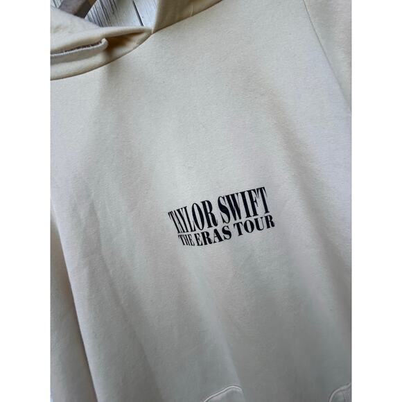 Taylor Swift Official The Eras‎ Tour Cream Sweatshirt Hoodie Large Cotton Blend - Picture 4 of 8
